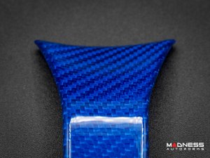 Alfa Romeo Giulia Steering Wheel Trim - Carbon Fiber - Lower Decal Trim - QV Model - 2020+ models - Blue Candy Alfa Romeo Giulia Steering Wheel Trim - Carbon Fiber - Lower Decal Trim - QV Model - 2020+ models - Blue Candy